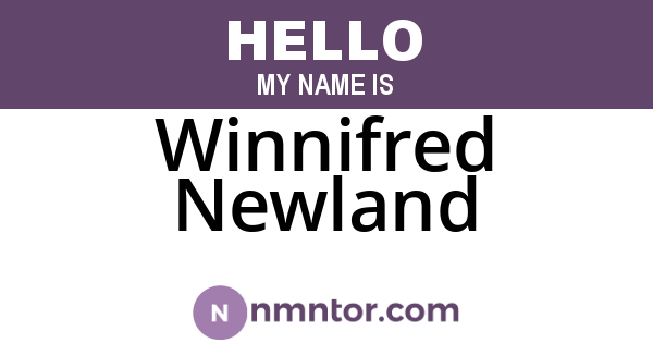 Winnifred Newland