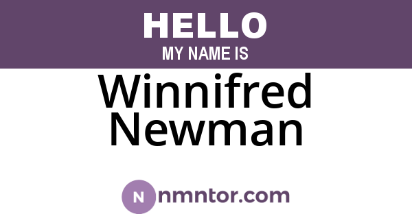 Winnifred Newman