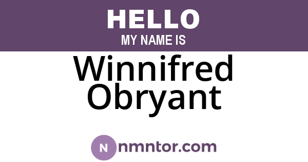 Winnifred Obryant