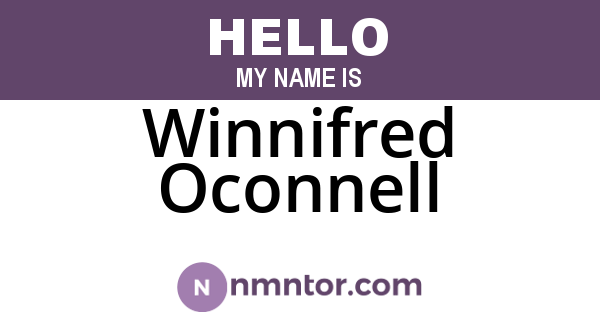 Winnifred Oconnell