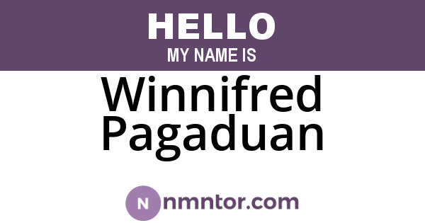 Winnifred Pagaduan