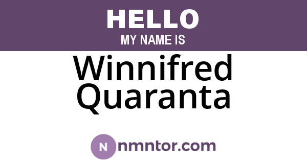 Winnifred Quaranta