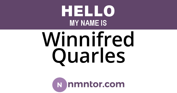 Winnifred Quarles