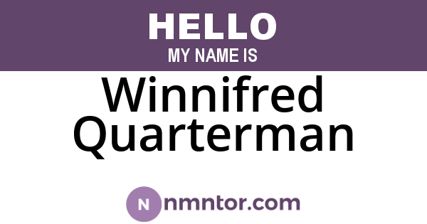 Winnifred Quarterman