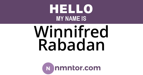 Winnifred Rabadan