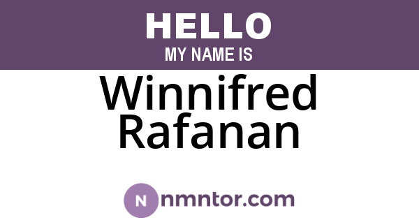 Winnifred Rafanan