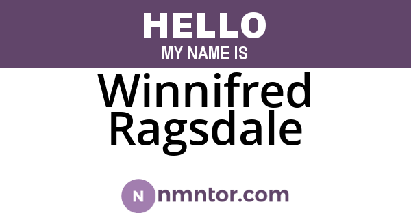 Winnifred Ragsdale