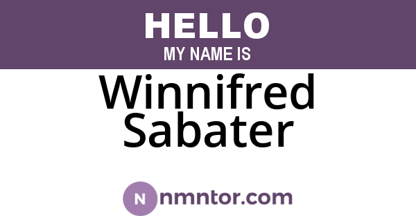 Winnifred Sabater