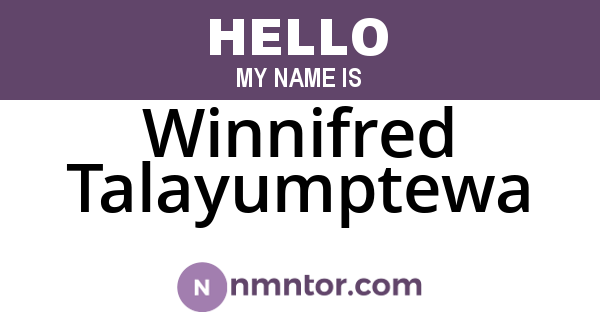 Winnifred Talayumptewa