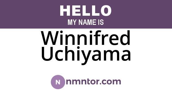 Winnifred Uchiyama
