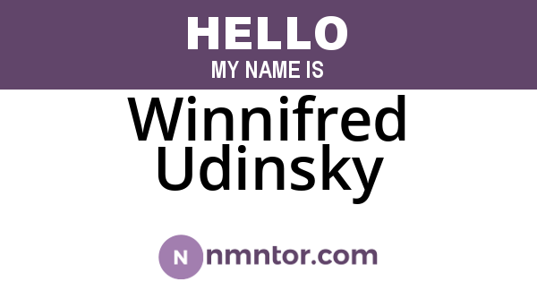Winnifred Udinsky