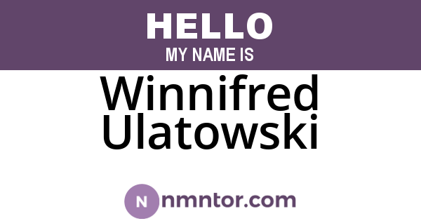 Winnifred Ulatowski