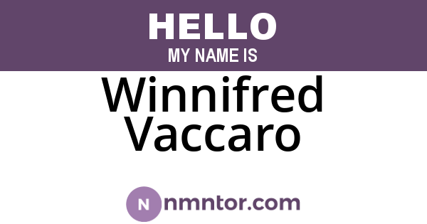 Winnifred Vaccaro
