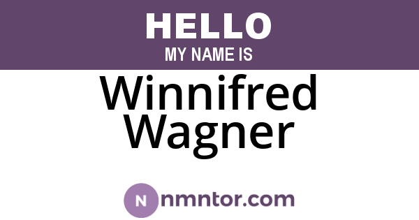 Winnifred Wagner