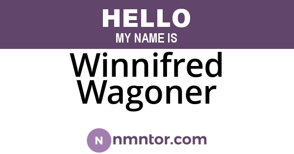 Winnifred Wagoner