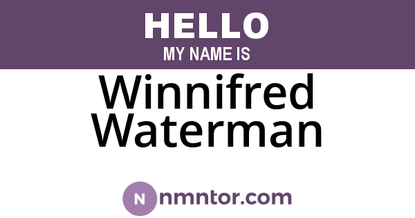 Winnifred Waterman