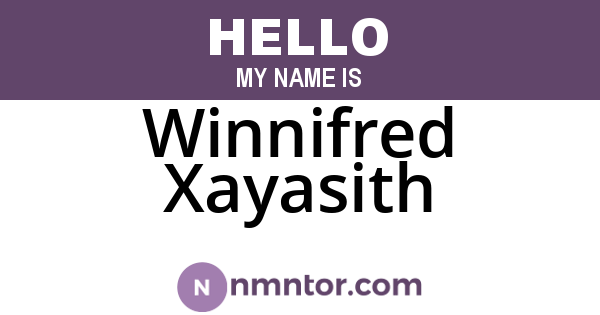 Winnifred Xayasith