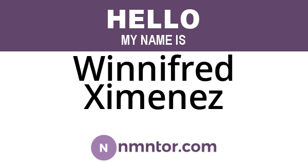 Winnifred Ximenez