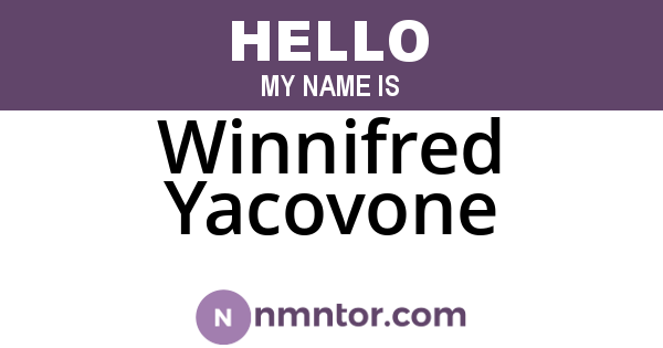Winnifred Yacovone