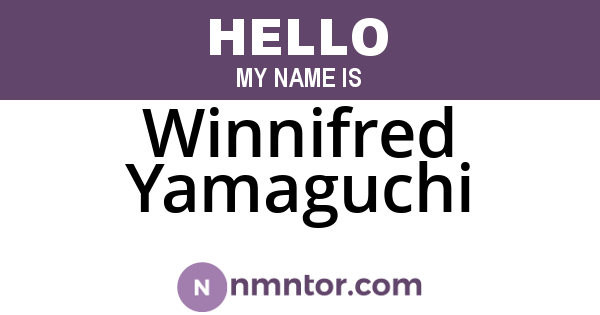 Winnifred Yamaguchi