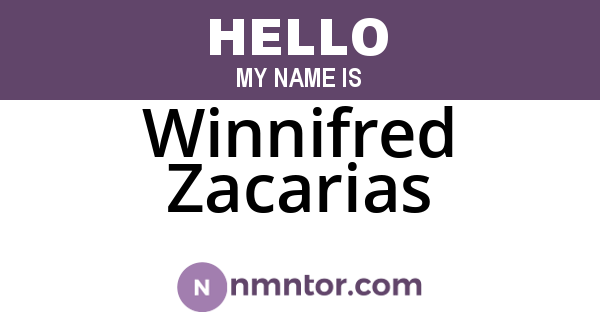 Winnifred Zacarias