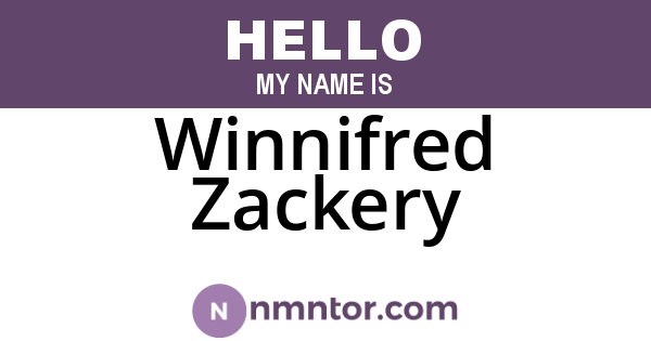 Winnifred Zackery