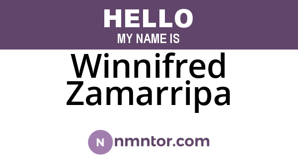 Winnifred Zamarripa