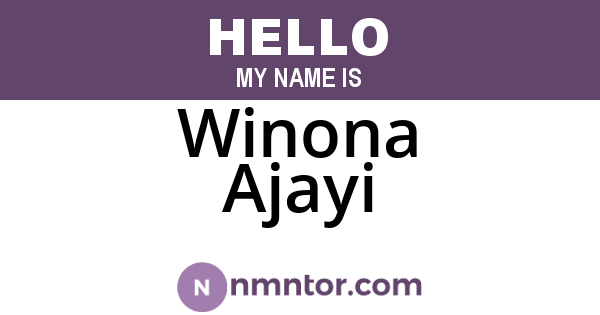 Winona Ajayi