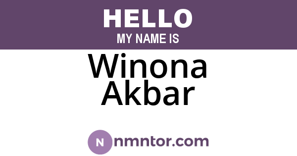 Winona Akbar