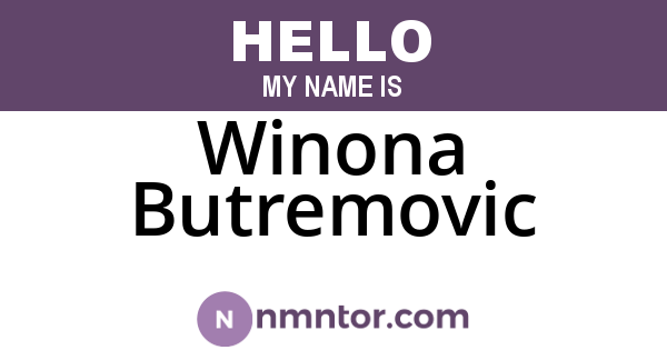 Winona Butremovic