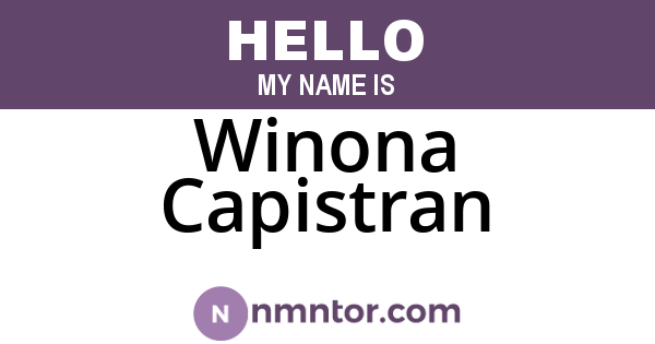 Winona Capistran