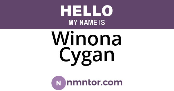 Winona Cygan