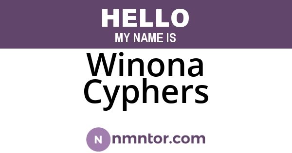 Winona Cyphers