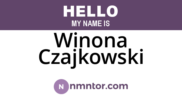 Winona Czajkowski