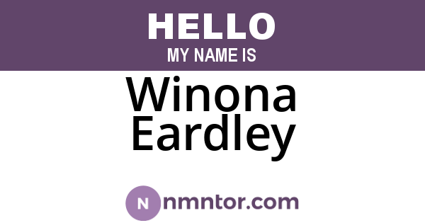 Winona Eardley
