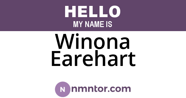 Winona Earehart