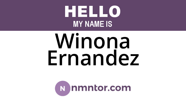 Winona Ernandez