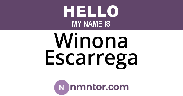 Winona Escarrega