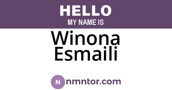 Winona Esmaili