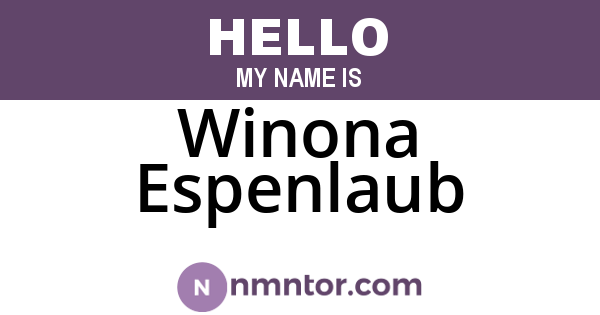 Winona Espenlaub