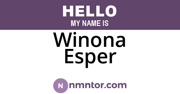 Winona Esper
