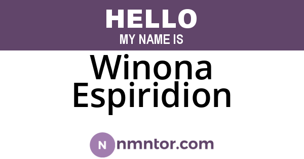 Winona Espiridion