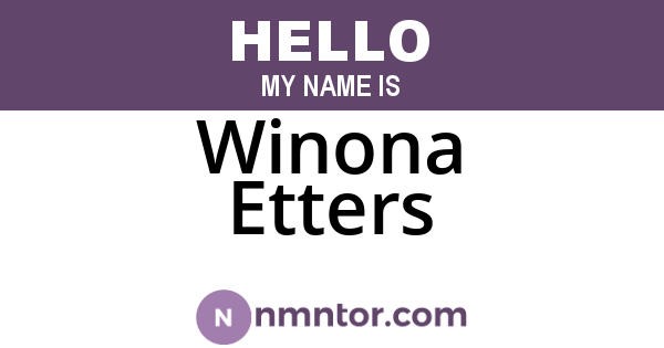 Winona Etters