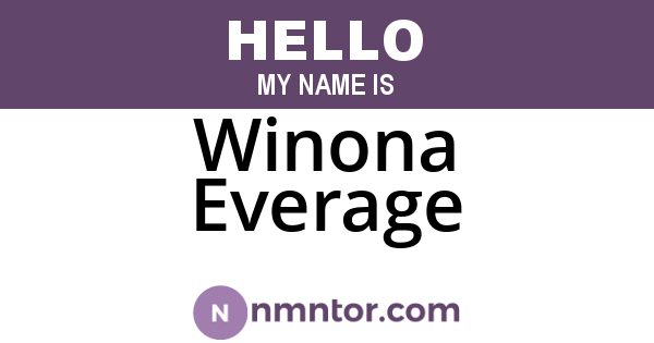 Winona Everage