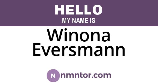 Winona Eversmann
