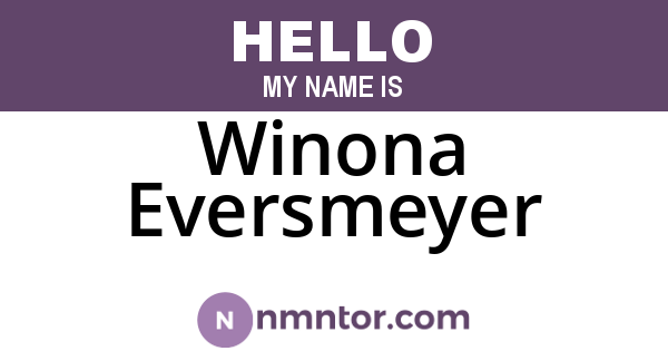 Winona Eversmeyer