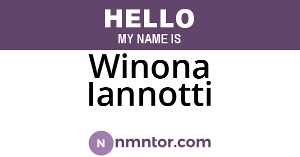 Winona Iannotti