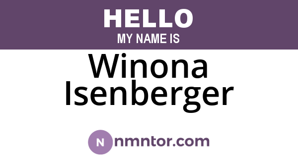 Winona Isenberger