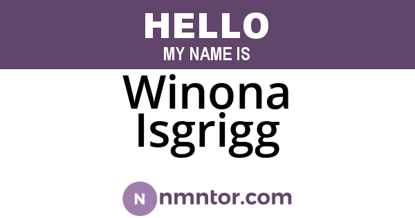 Winona Isgrigg
