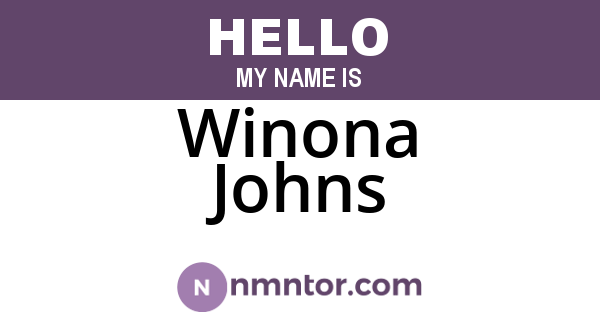 Winona Johns